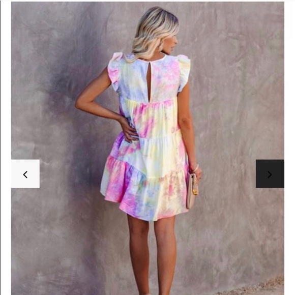 Vici hotshot pocketed tie dye babydoll dress 💕 - Picture 4 of 4